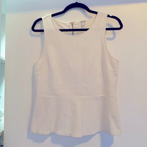 J Crew peblum top. Size small. Good condition. 93% cotton, 7% spandex.